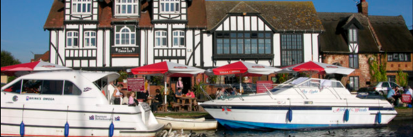 Horning boats and pub Norfolk