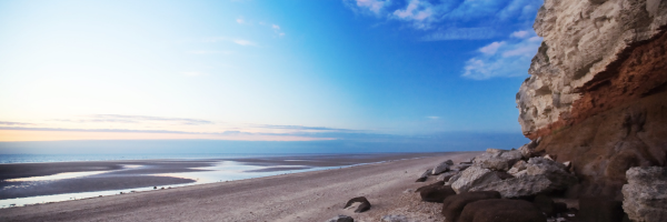 Cliffs of Hunstanton Beach in Norfolk 